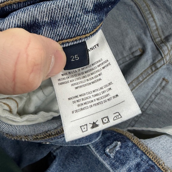 Citizens of Humanity Charlotte High Rise Straight Leg Jeans Blue 25 Distressed - Picture 8 of 10